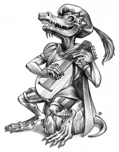 Kobold Playing a Lute