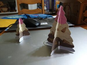 Papercraft ice cream trees