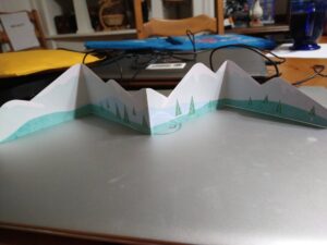 papercraft mountain range