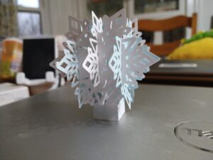 Papercraft snowflake tree