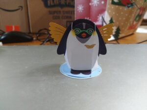Penguin with golden wings